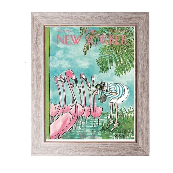 1972 New Yorker Magazine Flamingo Print - Picture 6 of 6